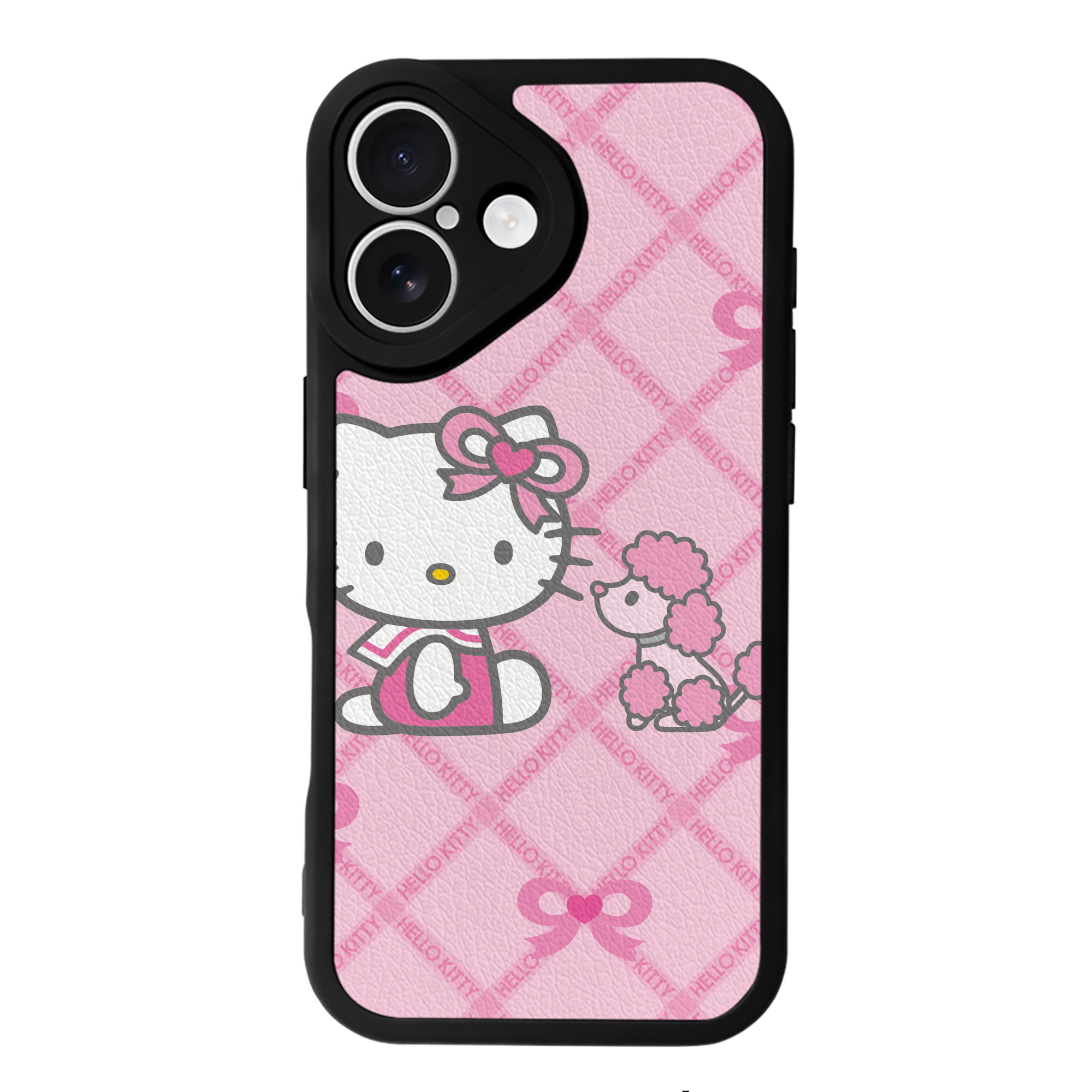 （画像用） Hello Kitty ハローキティ 【iPhone 16シリーズ対応】シリコンスマホケース（レザー調） 材質：シリコン